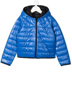 BOSS Kidswear двусторонняя куртка-пуховик с логотипом