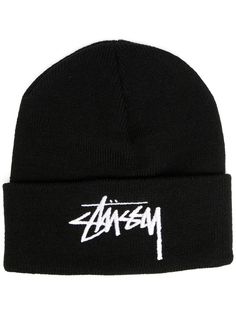 Stussy шапка бини с вышитым логотипом