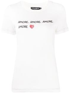 Dolce & Gabbana футболка с принтом Amore