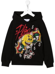 Philipp Plein худи с графичным принтом и кристаллами