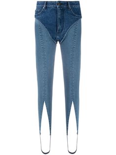 Y/Project джинсы с V-образной вставкой и разрезами