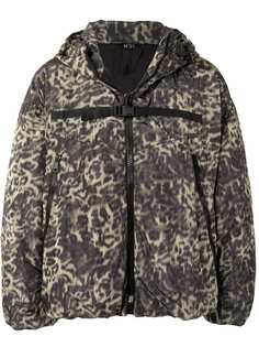 Nº21 куртка с капюшоном и леопардовым принтом
