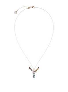 Dolce & Gabbana колье с подвеской в форме буквы Y из топазов