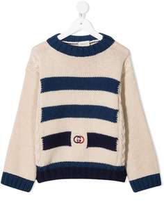 Gucci Kids вязаный джемпер в полоску