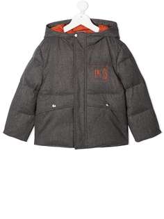 Brunello Cucinelli Kids пуховик с капюшоном