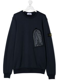 Stone Island Junior толстовка с контрастным карманом