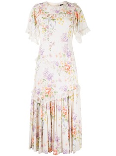 Needle & Thread платье миди с цветочным принтом