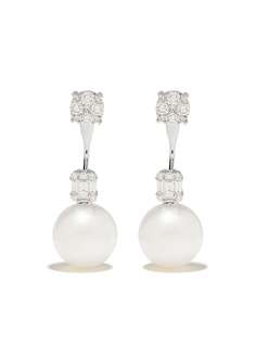 Yoko London серьги Starlight из белого золота с жемчугом и бриллиантами