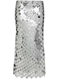 Paco Rabanne декорированная юбка миди