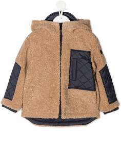Il Gufo фактурное пальто с капюшоном