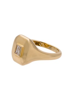 SHAY кольцо Baguette Pinky из желтого золота с бриллиантами