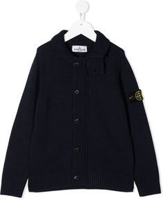 Stone Island Junior кардиган с нашивкой-логотипом
