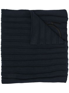 MM6 Maison Margiela шарф в рубчик с вышитым логотипом