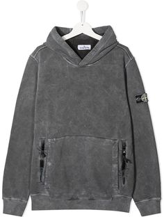 Stone Island Junior худи с карманами на молнии