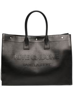 Saint Laurent сумка-тоут с тисненым логотипом