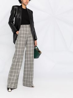Theory брюки палаццо в клетку