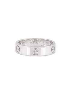 Cartier кольцо Love pre-owned из белого золота с бриллиантом