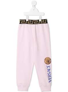 Versace Kids спортивные брюки с логотипом