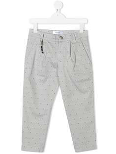 DONDUP KIDS прямые брюки чинос в горох