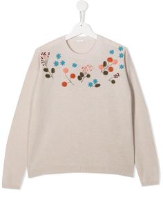 Il Gufo джемпер с цветочной вышивкой