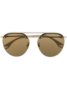 Fendi Eyewear солнцезащитные очки в безободковой оправе