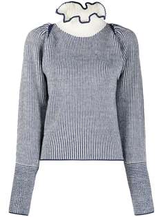 See by Chloé полосатый джемпер с оборками