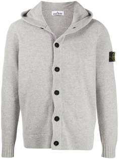 Stone Island кардиган на пуговицах с капюшоном