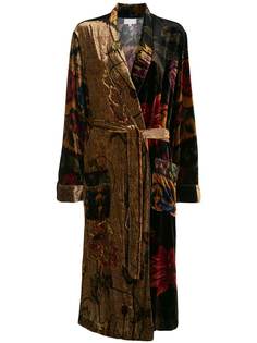 Pierre-Louis Mascia пальто с завязками и цветочным принтом