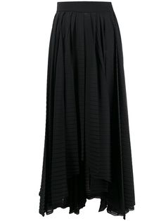 MSGM плиссированная юбка с асимметричным подолом