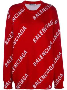 Balenciaga джемпер оверсайз с логотипом