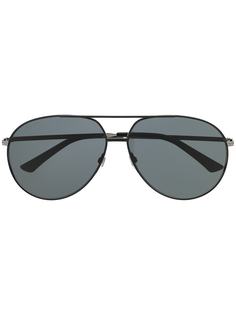 Gucci Eyewear солнцезащитные очки-авиаторы с отделкой Web