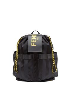 Fendi полосатый рюкзак с логотипом