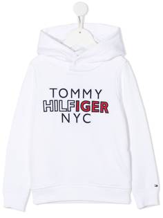 Tommy Hilfiger Junior худи с вышитым логотипом