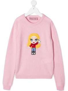 Chiara Ferragni Kids джемпер с вышивкой