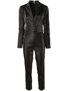 Elisabetta Franchi комбинезон строгого кроя с эффектом металлик