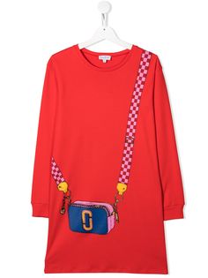 The Marc Jacobs Kids платье-толстовка с графичным принтом
