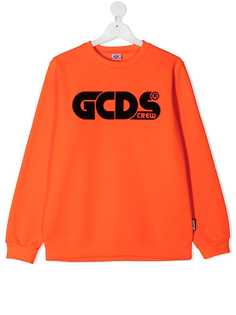 Gcds Kids толстовка с логотипом и окантовкой в рубчик