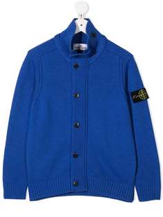 Stone Island Junior кардиган с нашивкой-логотипом