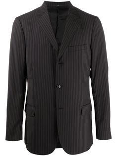 Valentino Pre-Owned однобортный пиджак 2000-х годов в тонкую полоску