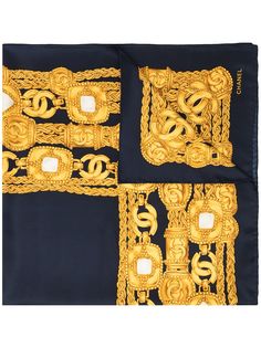 Chanel Pre-Owned платок 1990-х годов с принтом