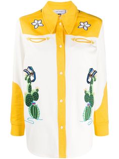 Mira Mikati рубашка в стиле вестерн с вышивкой