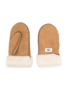 UGG Kids перчатки с меховой подкладкой и логотипом