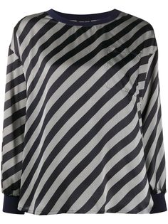 Giorgio Armani блузка с диагональными полосками