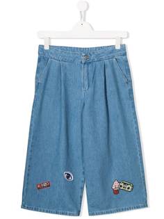 Kenzo Kids широкие джинсы с нашивками
