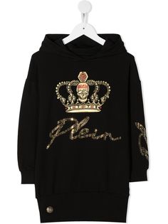 Philipp Plein платье-толстовка King Plein с капюшоном