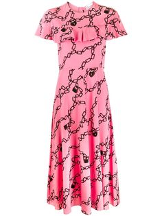 RedValentino платье миди с принтом