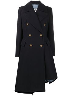 Vivienne Westwood Anglomania двубортное пальто асимметричного кроя