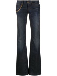 Gucci расклешенные джинсы с цепочкой