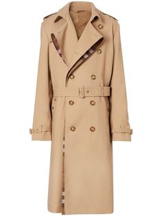 Burberry тренч со вставками в клетку
