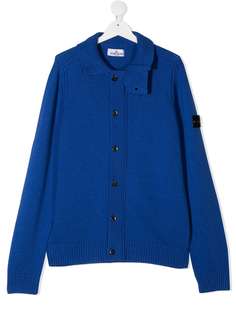 Stone Island Junior кардиган с нашивкой-логотипом